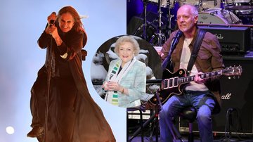 Ozzy Osbourne (Foto: Alex Pantling/Getty Images), Betty White (Foto: Brian To/Getty Images for The Lifeline Program) e Peter Frampton (Foto: Dia Dipasupil/Getty Images)