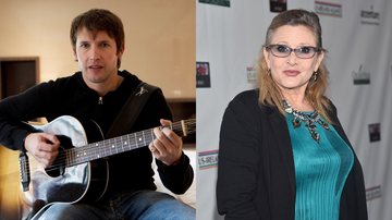 James Blunt (Foto: Paul Bergen/Redferns) e Carrie Fisher (Foto: Alberto E. Rodriguez/Getty Images for US-IRELAND ALLIANCE)