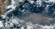 A nuvem de poeira "Godzilla" (Foto: NOAA / Twitter / Reprodução)