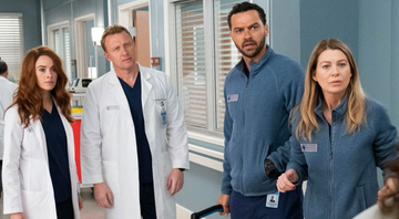 Abigail Spencer, Kevin McKidd, Jesse Williams e Ellen Pompeo em Grey's Anatomy (Foto: Reprodução)