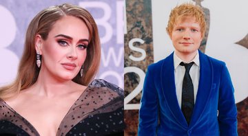 None - Adele e Ed Sheeran, indicados a Artista do Ano no BRIT Awards 2022 (Fotos: Reprodução / Twitter)