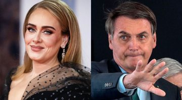 Adele (Foto: Getty Images / Reprodução) e Jair Bolsonaro (Foto: Gabriela Bilo / Estadão Conteúdo / Agência Estado / AP Images)