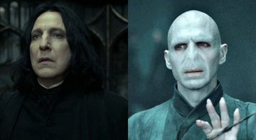 None - Alan Rickman como Severo Snape (Foto: reprodução Warner) e Ralph Fiennes como Voldemort (Foto: Reprodução)