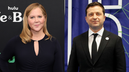Amy Schumer (Foto: Jamie McCarthy / Getty Images) | Volodymyr Zelensky (Foto:  Phil Noble - Pool / Getty Images)