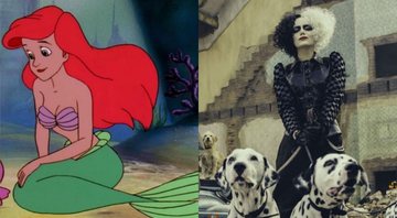 None - Ariel (Foto: Reprodução)  e Emma Stone como Cruella de Vil (Foto:Divulgação/Disney)