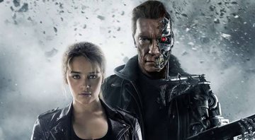 Arnold Schwarzenegger e Emilia Clarke em Exterminador do Futuro 5 (Foto: Divulgação)