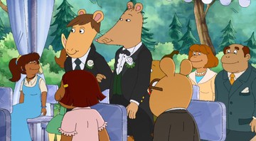 None - Cena do casamento entre Mr. Ratburn e Patrick no desenho Arthur (Foto: PBS Kids / Divulgação)