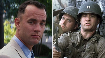 Tom Hanks em Forrest Gump e O Resgate do Soldado Ryan (Foto: Reprodução)
