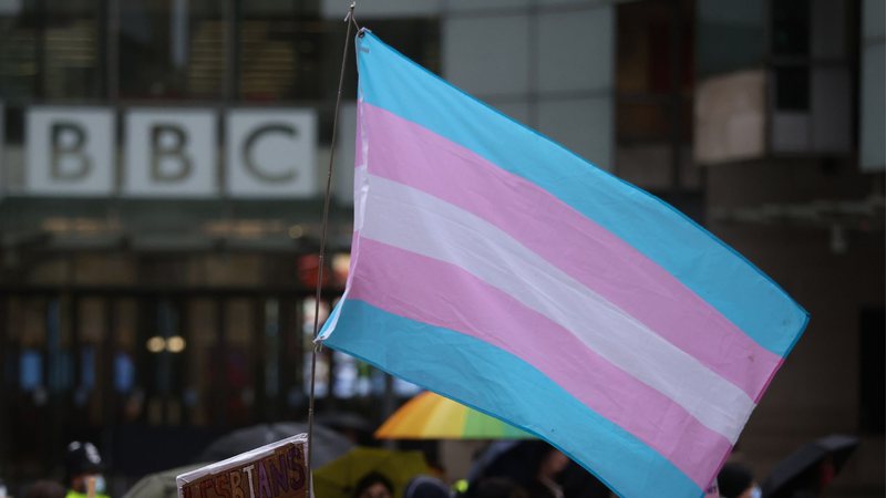Bandeira trans (Foto:Hollie Adams/Getty Images)