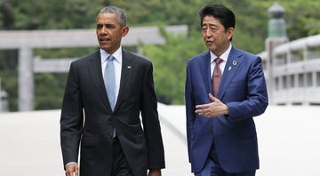 None - Barack Obama e Shinzo Abe (Foto: Chung Sung-Jun / Getty Images)