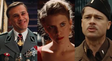 None - Christoph Waltz, Melanie Laurentz e Brad Pitt em Bastardos Inglórios (Fotos: Reprodução/IMDb)