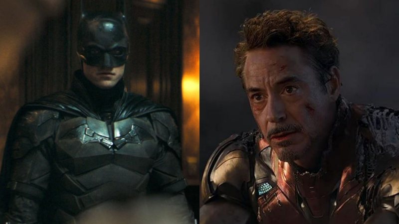 Montagem de Batman (Foto: Reprodução/ Warner) e Homem de Ferro (Marvel / Reprodução)