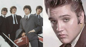 None - Os Beatles e Elvis Presley (foto: montagem/reprodução)