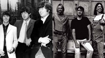 None - Montagem com os Beatles (AP Images) e Nirvana (Anton Corbijn/Divulgação)
