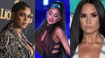 None - Beyoncé, Ariana Grande e Demi Lovato (Foto 1: Jordan Strauss / Invision AP/ Foto 2: Chris Pizzello/ Invision /AP/ Foto 3: AP)