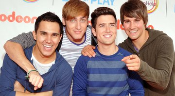 Carlos Pena, Kendall Schmidt, Logan Henderson e James Maslow do Big Time Rush em 2011 (Foto: Mike Coppola/Getty Images for Nickelodeon)