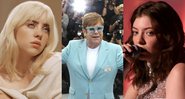 Billie Eilish (Foto: Divulgação), Elton John (Foto:Joel C Ryan/Invision/AP) e Lorde (Foto: Getty Images /Christopher Polk)