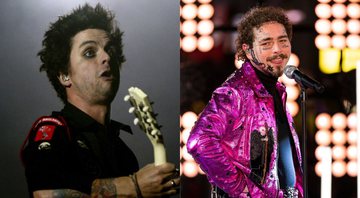 None - Billie Joe Armstrong, vocalista do Green Day (Foto: AP) e Post Malone  (Foto: Ben Hider / Invision / AP