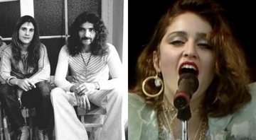 None - Black Sabbath (Foto: Reprodução / Instagram) e Madonna (Foto: Reprodução/Youtube)