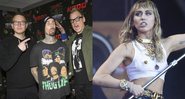 Blink-182 e Miley Cyrus (Foto 1:Amy Harris/Invision/AP/ Foto 2: Aaron Chown / PA Wire)