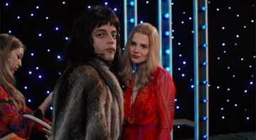 None - Rami Malek e Lucy Boynton em cena de Bohemian Rhapsody (foto: Divulgação)