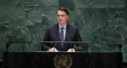 Bolsonaro durante discurso na Assembleia-Geral da ONU em 2019 (Foto: Drew Angerer/Getty Images))