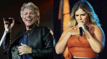 None - Jon Bon Jovi (Foto 1: Ricardo Matsukawa/ Mercury Concerts) e Marília Mendonça (Foto 2: Reprodução)