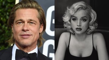 None - Brad Pitt e Ana de Armas como Marilyn Monroe (Foto: Getty Images/ Reprodução/ Netflix)