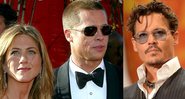 Jennifer Aniston e Brad Pitt / Johnny Depp (foto: Getty Images: Kevin Winter / Atsushi Tomura)
