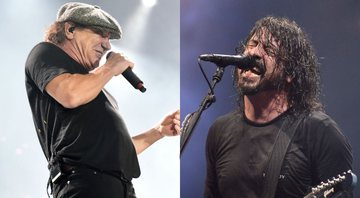 None - Brian Johnson (Créditos: Kevin Winter/Getty Images)/ Dave Grohl (Foto:Rudi Keuntje / Geisler-Fotopress / Alliance / DPA/ AP Images)