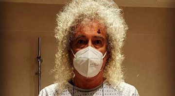 Brian May em foto antes da cirurgia no olho (Foto: Reprodução/Instagram/@brianmayforreal)