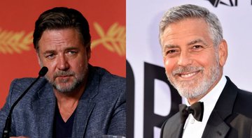 None - Russell Crowe (Foto: Pool/Getty Images) e George Clooney (Foto: Alberto E. Rodriguez/Getty Images)