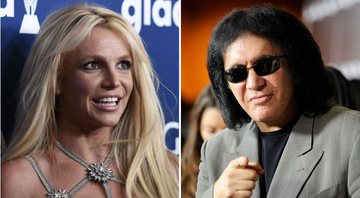 None - Britney Spears (Foto: Alberto E. Rodriguez / Getty Images) | Gene Simmons (Foto: Frazer Harrison / Getty Images)