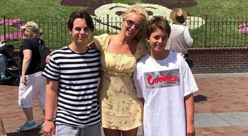 None - Britney Spears com os filhos Jayden e Sean (Foto: Reprodução/Instagram)