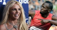Britney Spears e Usain Bolt (Foto 1: Chris Pizzello / Invision /AP | Foto 2: AP Photo/Petr David Josek)