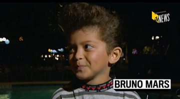None - Bruno Mars com 6 anos em entrevista à MTV (Foto: Reprodução/Facebook)