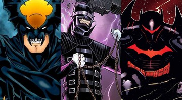 None - Garra das Trevas, O Batman que Ri e a armadura Hellbat (Foto: Montagem / Reprodução DC Comics)