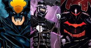 Garra das Trevas, O Batman que Ri e a armadura Hellbat (Foto: Montagem / Reprodução DC Comics)