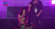 Jessie J e Channing Tatum durante o show da cantora no Rock in Rio (Foto: Reprodução Multishow)