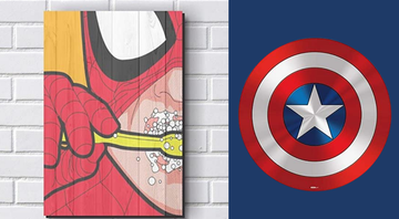 Papel de parede, placa decorativa, luminária e outros produtos que vão conquistar os fãs de super-heróis - Reprodução/Amazon
