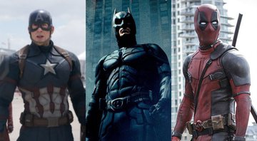 None - Capitão América, Batman e Deadpool (Foto 1: Reprodução/ Foto 2: Reprodução/ Foto 3: Reprodução)