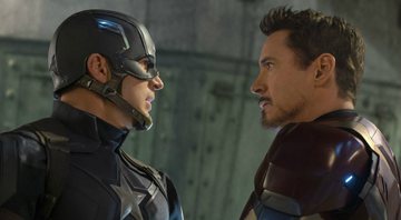 None - Chris Evans como Capitão América e Robert Downey Jr. como Homem de Ferro em Guerra Civil (Foto: Reprodução/Marvel)