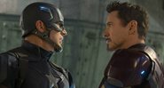 Chris Evans como Capitão América e Robert Downey Jr. como Homem de Ferro em Guerra Civil (Foto: Reprodução/Marvel)
