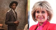 Chadwick Boseman em A Voz Suprema do Blues (Foto: Reprodução/ Netflix) e Jane Fonda (Foto: Jordan Strauss/ Invision/ AP)