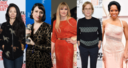 Chloé Zhao (Foto: Amanda Edwards / Getty Images) Eliza Hittman (Foto: Pool / Getty Images) Emerald Fennell (Foto: Anthony Harvey / Getty Images) Kelly Reichardt (Foto: Dimitrios Kambouris / Getty Images) e Regina King (Foto: Amy Sussman / Getty Images)