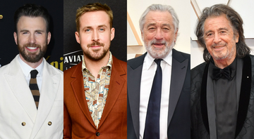 Chris Evans (Foto: Jon Kopaloff / Getty Images) │Ryan Gosling (Foto: Rodin Eckenroth / Getty Images) │Robert De Niro e Al Pacino (Foto: Amy Sussman / Getty Images)