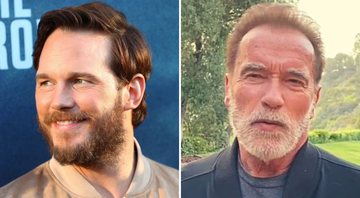 None - Chris Pratt (Foto: Matt Winkelmeyer/Getty Images) e Arnold Schwarzenegger (Foto: Reprodução)