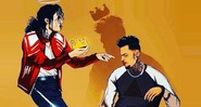 Michael Jackson é ilustrado passando a coroa para Chris Brown (Foto: Reprodução / Instagram)