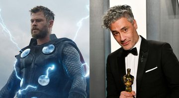 Chris Hemsworth como Thor em Vingadores: Ultimato (Foto: Divulgação / Marvel Studios) e Taika Waititi (Foto: Frazer Harrison / Getty Images)