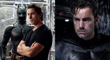 None - Christian Bale como Batman (Foto: Divulgação) e Ben Affleck como Batman (Foto: Divulgação)